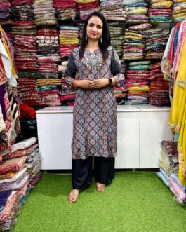 Pure Crape Ajrak Coord Set