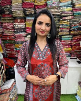 Pure Crape Ajrak Coord Set