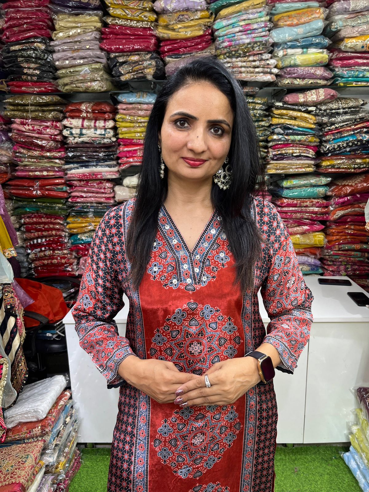 Pure Crape Ajrak Coord Set - Image 2