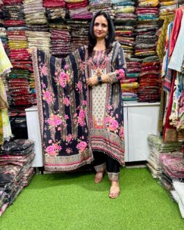 Pure Crape C Cut Suit Set