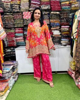 Pure Crape Designer Butterfly Coord Set