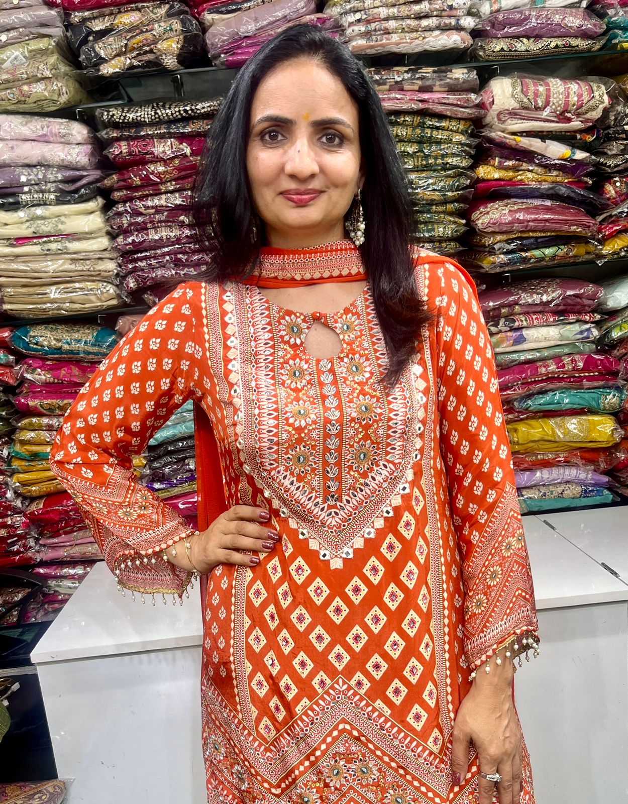 Pure Crape Designer C Cut Sharara Set - Image 2