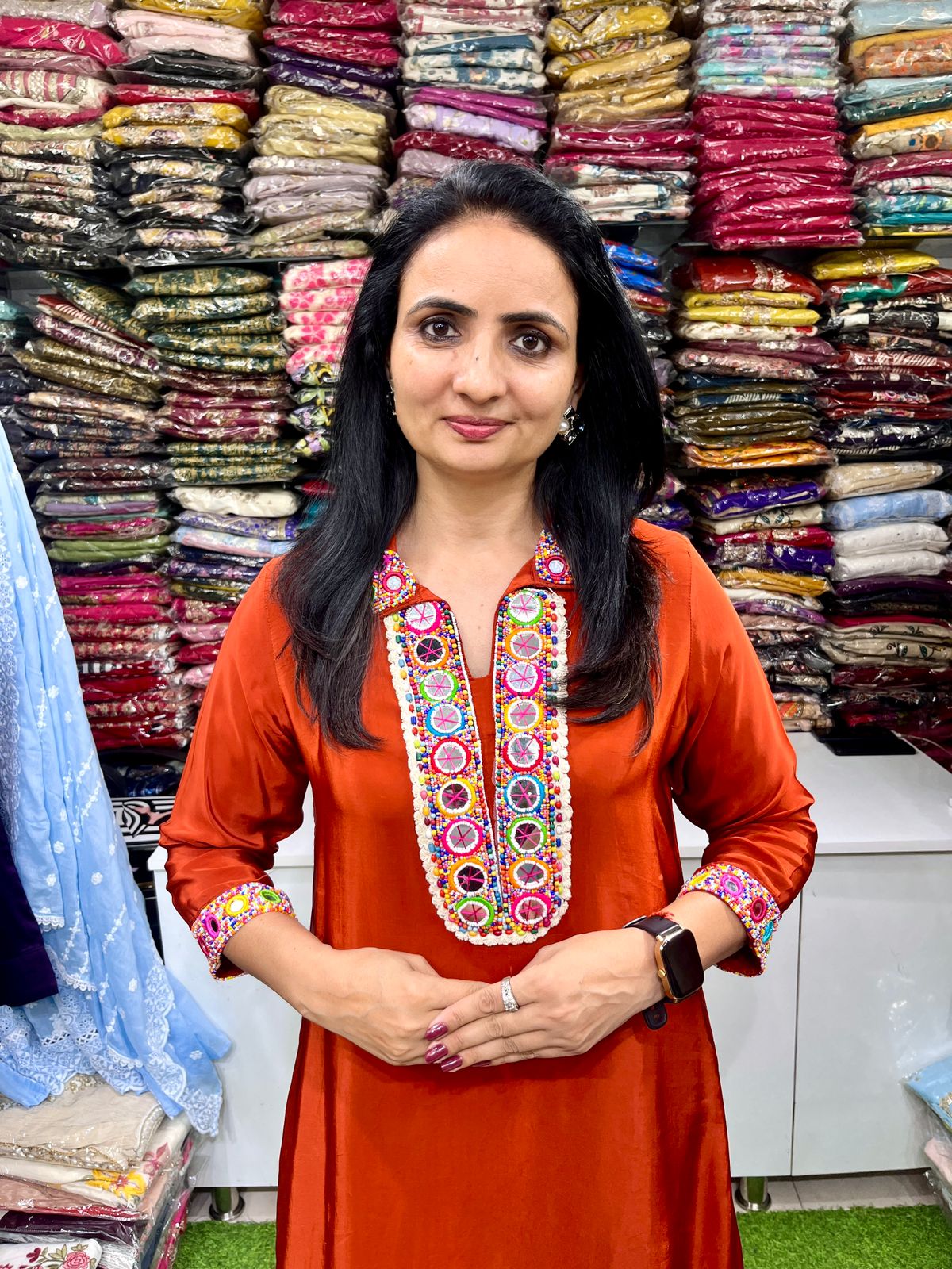 Pure Crape Designer Coord Set - Image 2