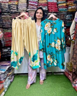 Pure Crape Designer Farsi Coord Set