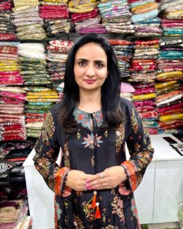 Pure Crape Designer Long Coord Set