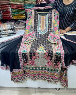 Pure Crape Designer Suit Set