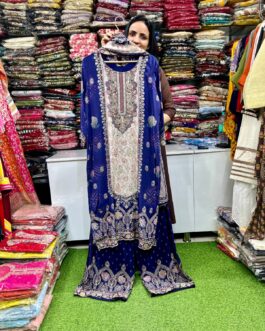 Pure Crape Designer Suit Set