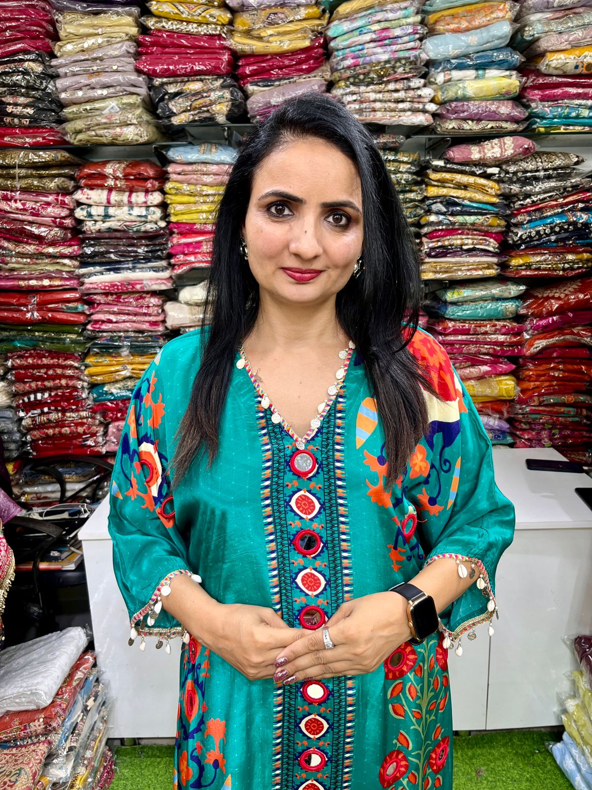 Pure Crape Designer long Coord Set - Image 2