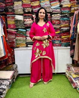 Pure Crape Embroidered Designer Coord Set