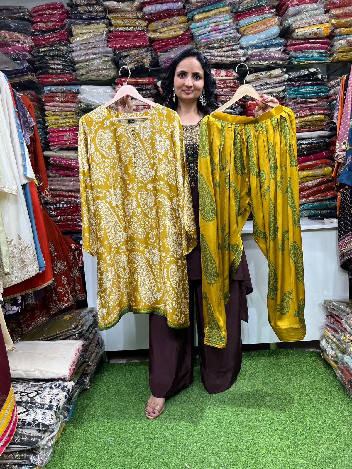 Pure Crape Farshi Coord Set