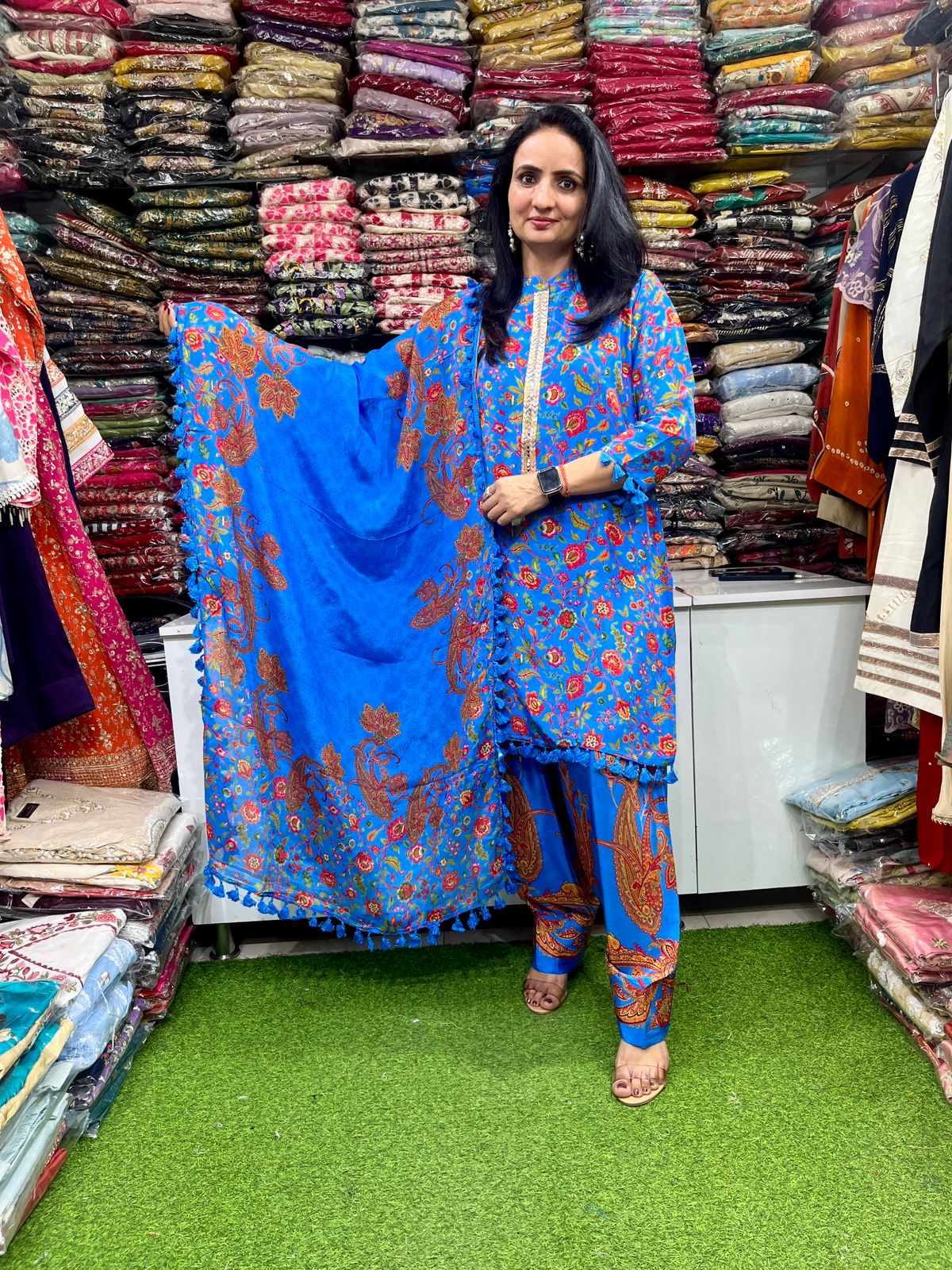 Pure Crape Farshi Salwar Set