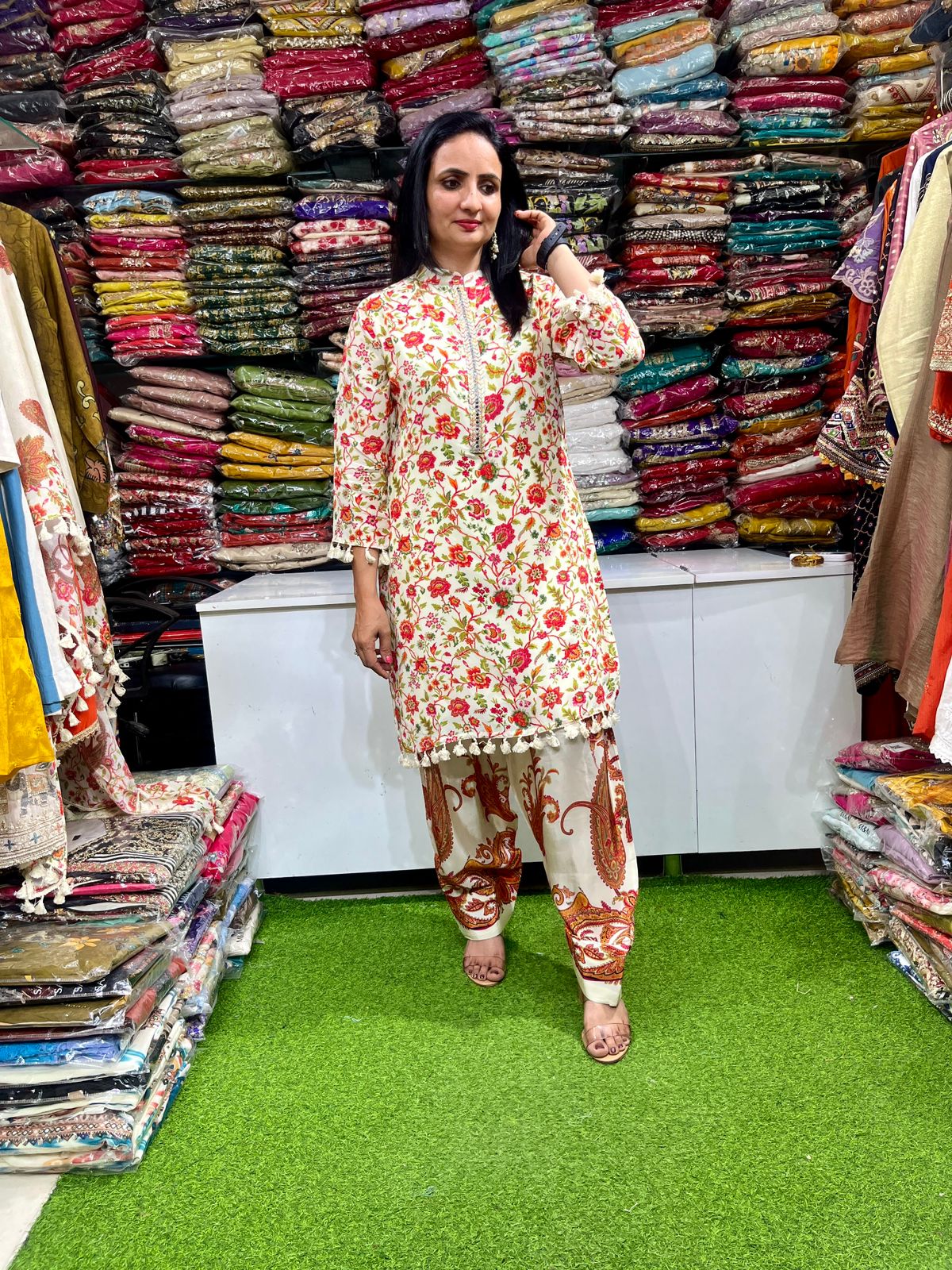 Pure Crape Farshi Suit Set - Image 3