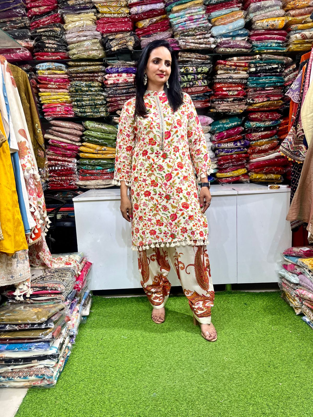 Pure Crape Farshi Suit Set - Image 2