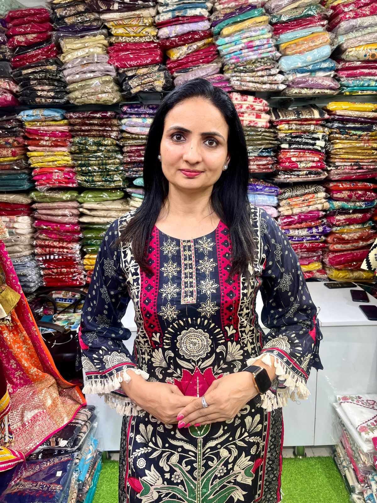 Pure Crape Hand Embroidered Coord Set - Image 2