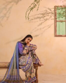 Pure Muslin C Cut Designer Suit Set