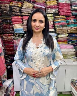 Crape Coord with Lace Work