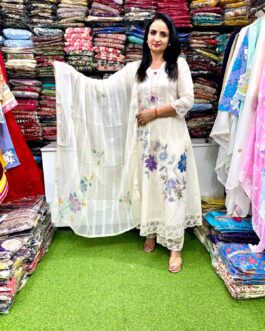 Designer Hakuba Anarkali with Embroidery