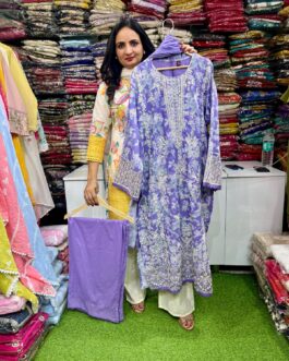 Designer Muslin Cotton Pakistani Suit Set