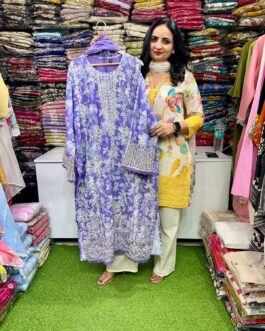 Designer Muslin Cotton Pakistani Suit Set