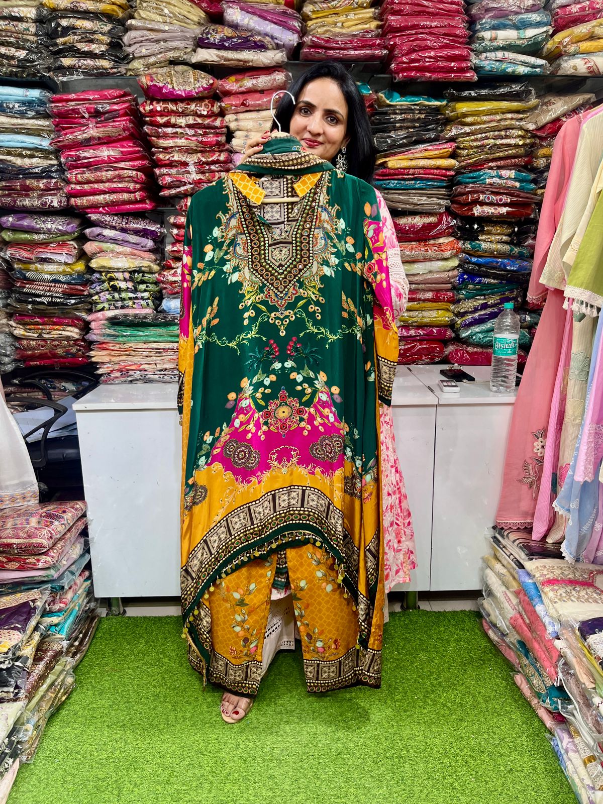 Designer Pure Crape C Cut Suit Set