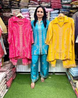 Designer Pure Crape Coord Set
