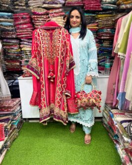 Designer Pure Crape Suit with Complimentary Purse