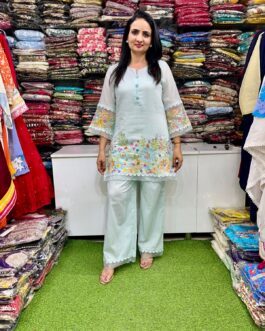 Premium Mal Chandheri Embroidered Coord Set