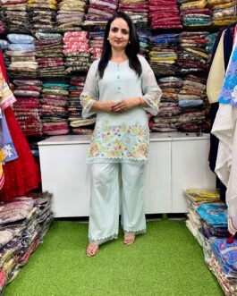 Premium Mal Chandheri Embroidered Coord Set