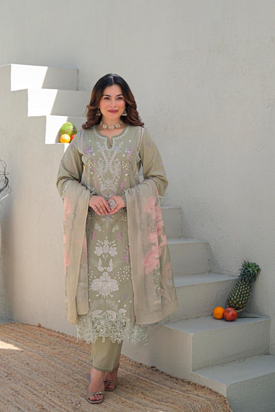 Premium Mal Cotton Pakistani Pista Suit Set