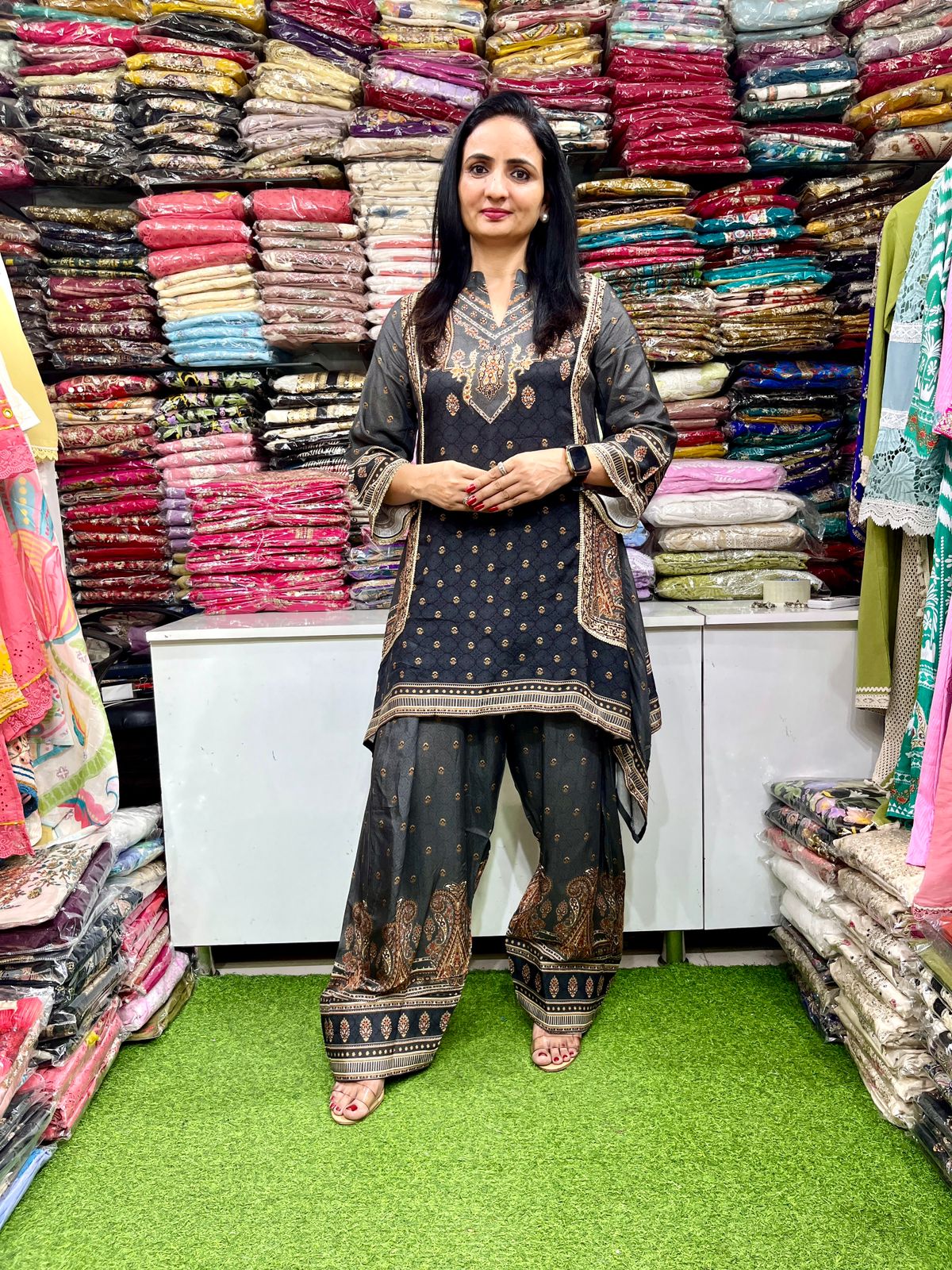 Premium Muslin Silk Designer Farshi Coord Set