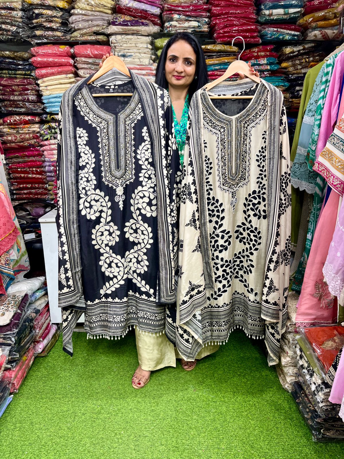 Premium Muslin Silk Hand Embroidered Suit Set