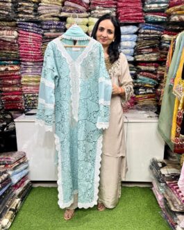 Premium  Pakistani Cotton Crochet Suit Set