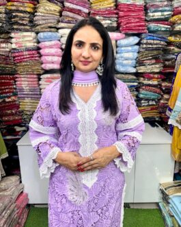 Premium Pakistani Cotton Crochet Suit Set