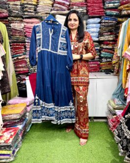 Pure Cotton Designer Anarkali Set