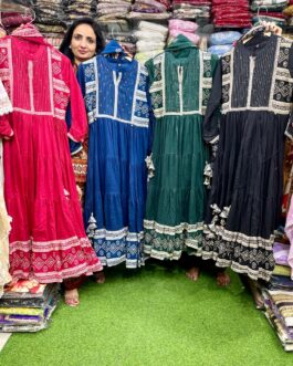 Pure Cotton Designer Anarkali Set