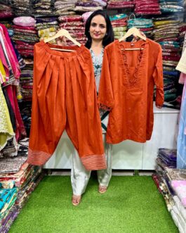Pure Cotton Designer Farshi Set