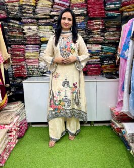 Pure Crape C Cut Designer Suit Set