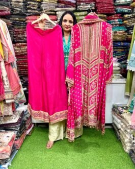 Pure Crape Designer C Cut Suit  Set