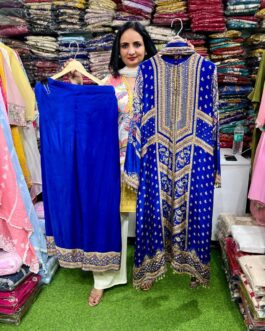 Pure Crape Designer C Cut Suit  Set