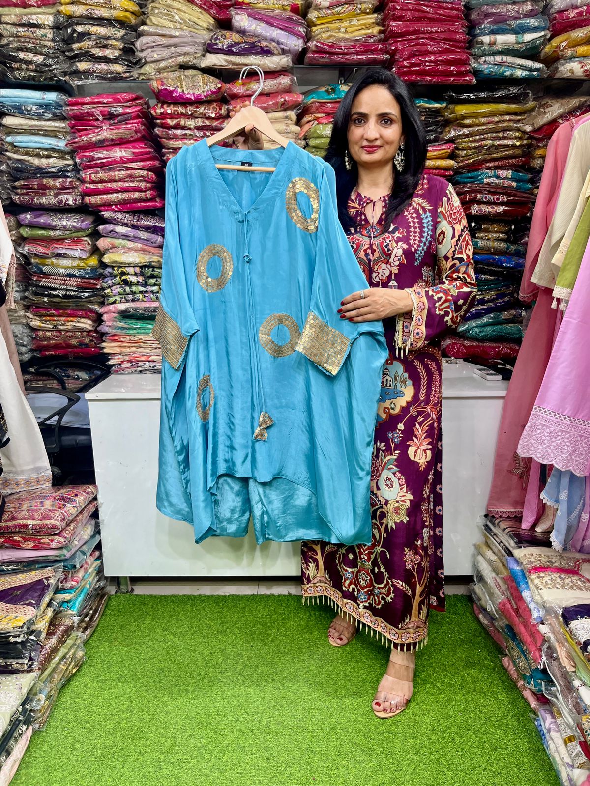 Pure Crape Designer Coord Set