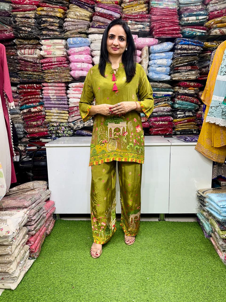 Pure Crape Designer Coord Set