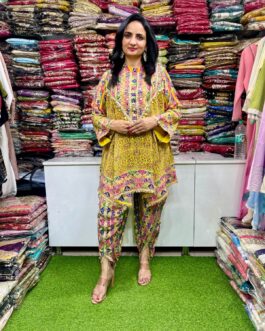 Pure Crape Designer Dhoti Set