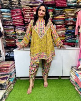 Pure Crape Designer Dhoti Set