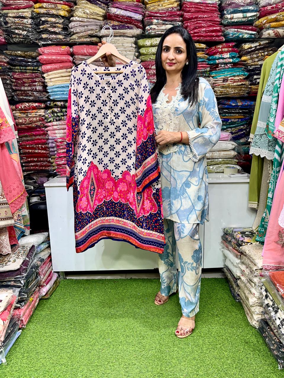 Pure Crape Digital Print Coord Set