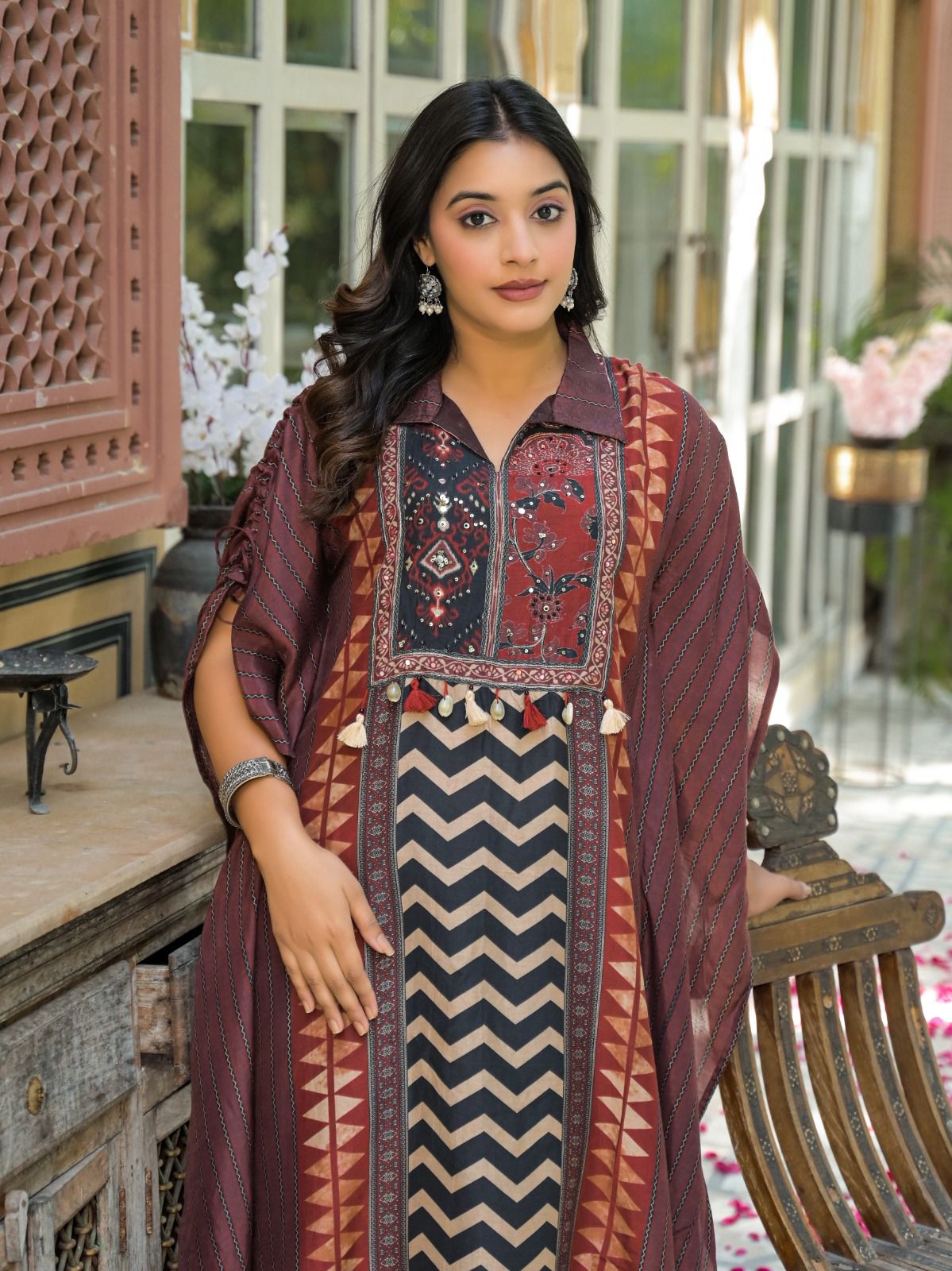 Pure Muslin Designer Kaftan Set - Image 6