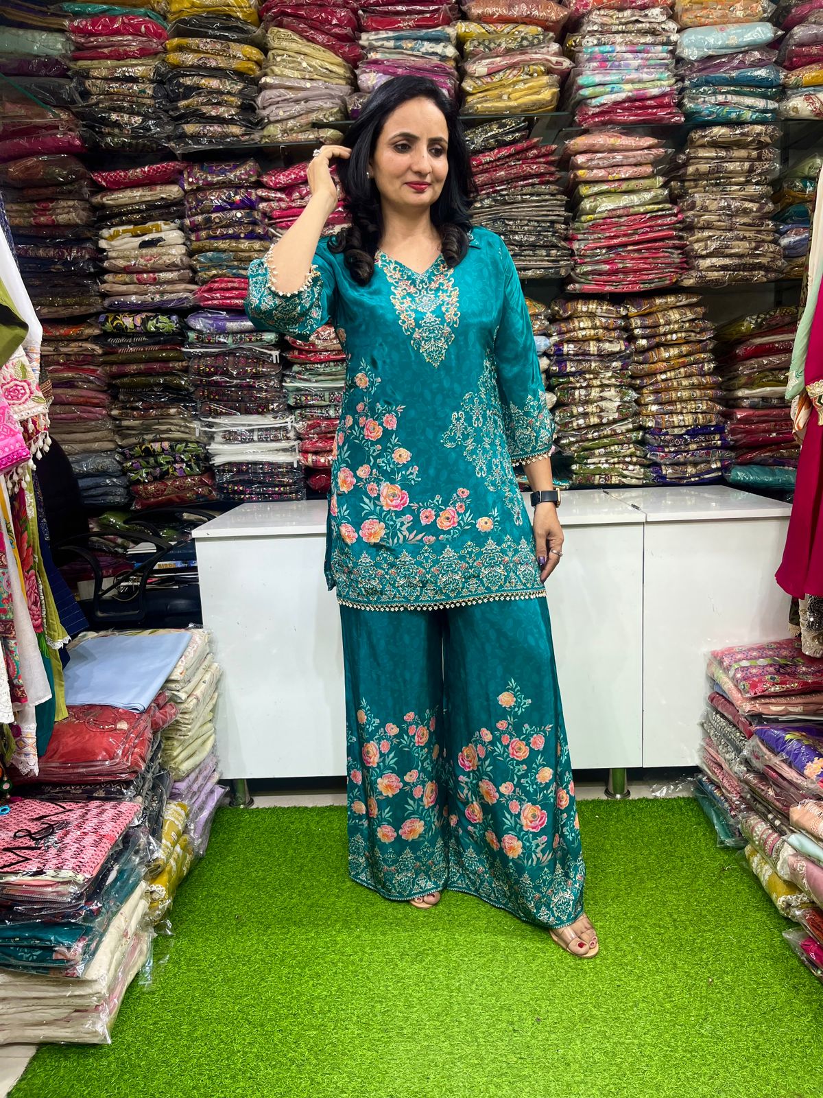 Crape Digital Print Coord Set
