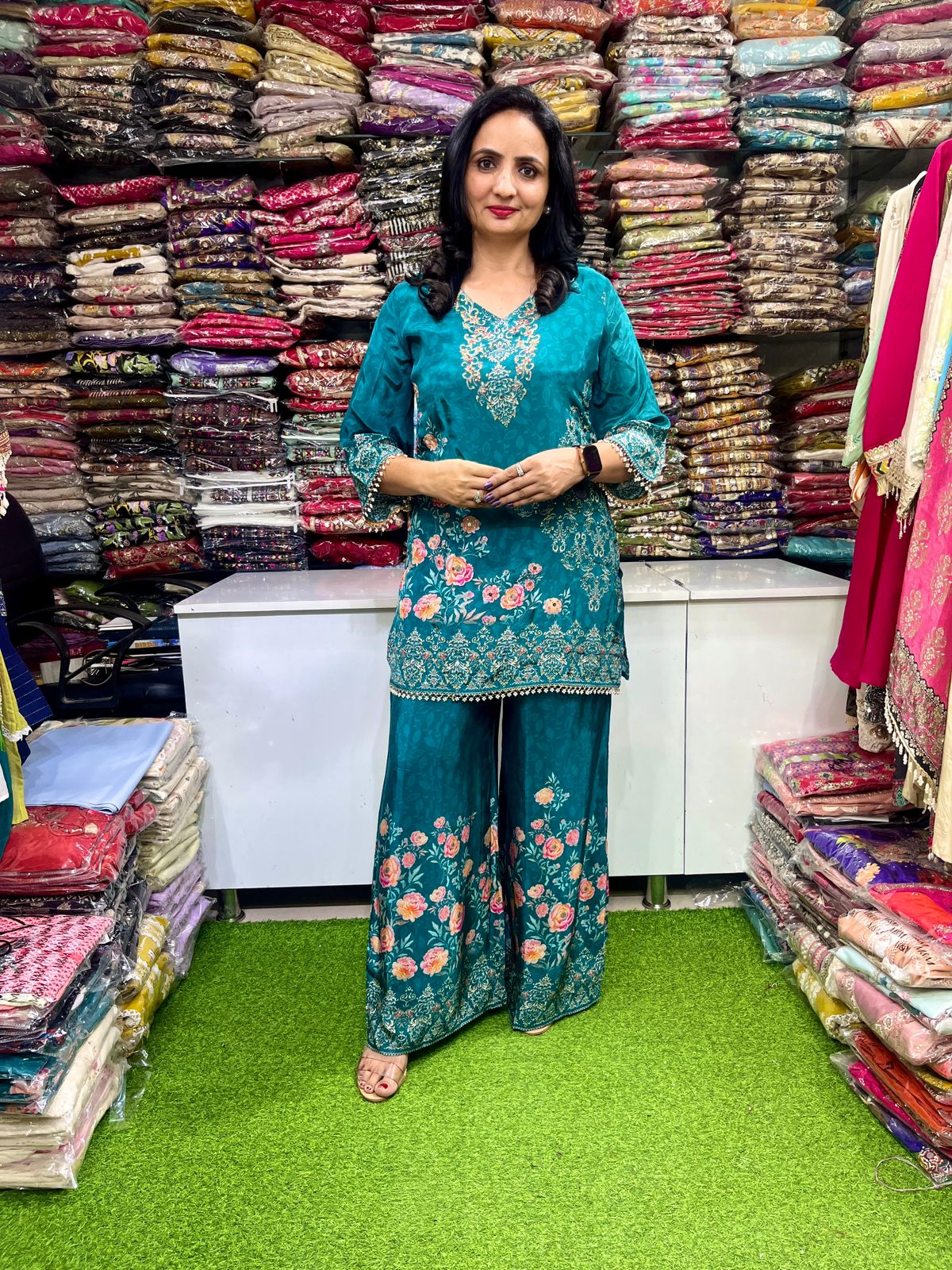 Crape Digital Print Coord Set