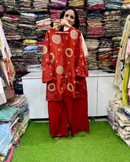 Crape Silk Designer Coord Set