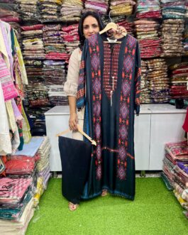 Designer Crape Phiran with Real Mirror Embroidery