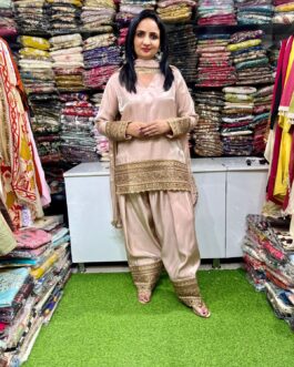 Designer Zari Embroidered Farshi Suit Set